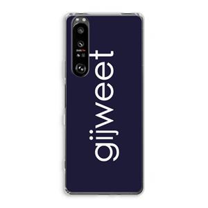 CaseCompany Gijweet: Sony Xperia 1 III Transparant Hoesje