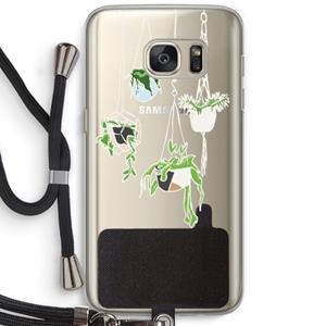 CaseCompany Hang In There: Samsung Galaxy S7 Transparant Hoesje met koord