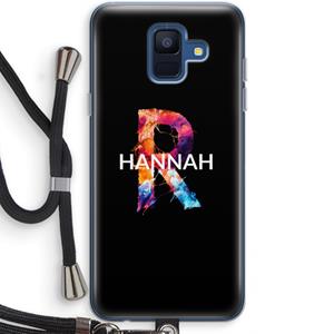 CaseCompany Abstract Spectrum: Samsung Galaxy A6 (2018) Transparant Hoesje met koord