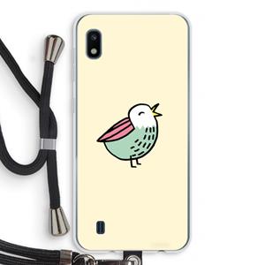 CaseCompany Birdy: Samsung Galaxy A10 Transparant Hoesje met koord