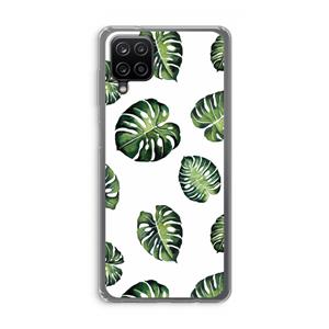CaseCompany Tropische bladeren: Samsung Galaxy A12 Transparant Hoesje