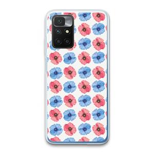 CaseCompany Klaproosjes: Xiaomi Redmi 10 Transparant Hoesje