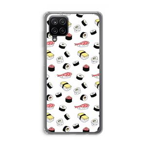 CaseCompany Sushi time: Samsung Galaxy A12 Transparant Hoesje