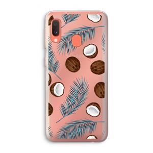 CaseCompany Kokosnoot roze: Samsung Galaxy A20e Transparant Hoesje