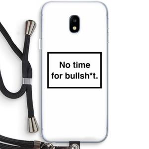 CaseCompany No time: Samsung Galaxy J3 (2017) Transparant Hoesje met koord