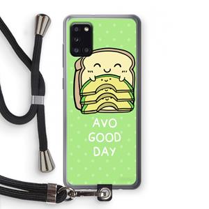 CaseCompany Avo Good Day: Samsung Galaxy A31 Transparant Hoesje met koord