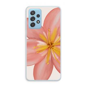 CaseCompany Pink Ellila Flower: Samsung Galaxy A73 Transparant Hoesje
