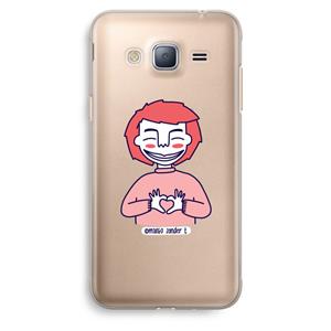 CaseCompany Hartje: Samsung Galaxy J3 (2016) Transparant Hoesje