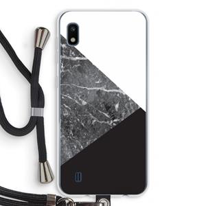 CaseCompany Combinatie marmer: Samsung Galaxy A10 Transparant Hoesje met koord