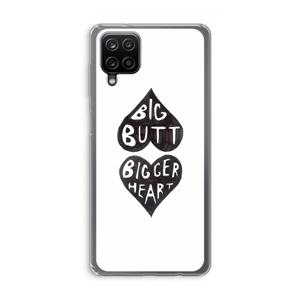 CaseCompany Big butt bigger heart: Samsung Galaxy A12 Transparant Hoesje