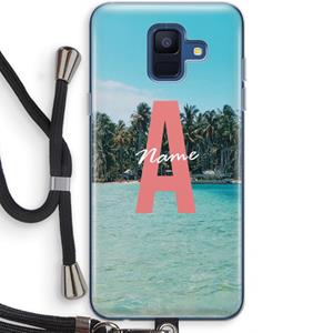 CaseCompany Pacific Dream: Samsung Galaxy A6 (2018) Transparant Hoesje met koord
