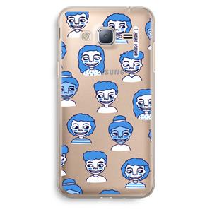 CaseCompany Gezichtjes: Samsung Galaxy J3 (2016) Transparant Hoesje