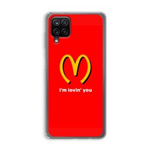 CaseCompany I'm lovin' you: Samsung Galaxy A12 Transparant Hoesje