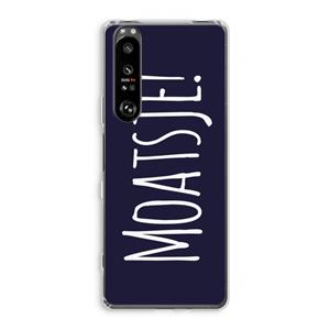 CaseCompany Moatsje!: Sony Xperia 1 III Transparant Hoesje
