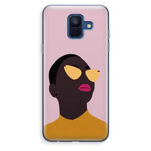 CaseCompany Yellow glasses: Samsung Galaxy A6 (2018) Transparant Hoesje