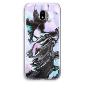 CaseCompany Pastel zwart: Samsung Galaxy J3 (2017) Transparant Hoesje