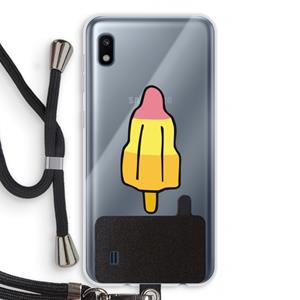 CaseCompany Raketijsje: Samsung Galaxy A10 Transparant Hoesje met koord