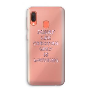 CaseCompany Christian Grey: Samsung Galaxy A20e Transparant Hoesje