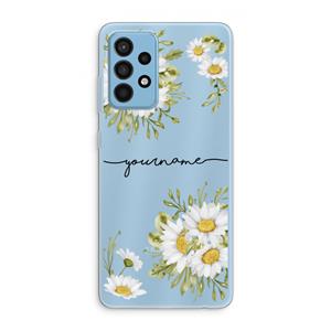 CaseCompany Daisies: Samsung Galaxy A52 Transparant Hoesje