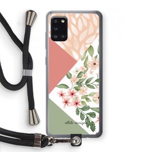 CaseCompany Sweet heaven geometrics: Samsung Galaxy A31 Transparant Hoesje met koord
