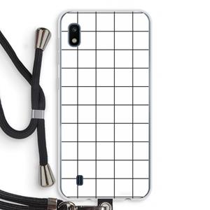 CaseCompany Rooster: Samsung Galaxy A10 Transparant Hoesje met koord