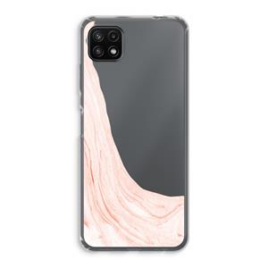 CaseCompany Peach bath: Samsung Galaxy A22 5G Transparant Hoesje