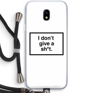 CaseCompany Don't give a shit: Samsung Galaxy J3 (2017) Transparant Hoesje met koord