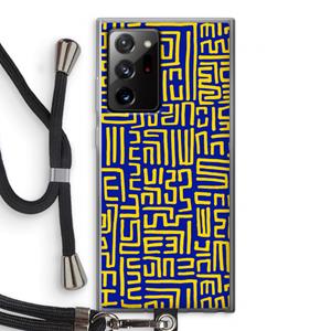 CaseCompany Majorelle Blue Print: Samsung Galaxy Note 20 Ultra / Note 20 Ultra 5G Transparant Hoesje met koord