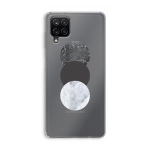 CaseCompany Marmeren cirkels: Samsung Galaxy A12 Transparant Hoesje