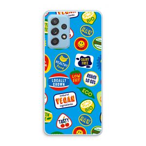 CaseCompany Fruitsticker: Samsung Galaxy A73 Transparant Hoesje