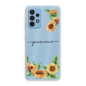 CaseCompany Zonnebloemen: Samsung Galaxy A52 Transparant Hoesje