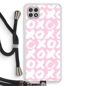 CaseCompany XOXO: Samsung Galaxy A22 4G Transparant Hoesje met koord