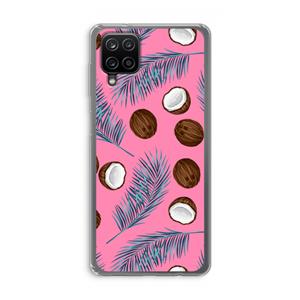 CaseCompany Kokosnoot roze: Samsung Galaxy A12 Transparant Hoesje