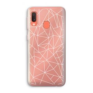 CaseCompany Geometrische lijnen wit: Samsung Galaxy A20e Transparant Hoesje