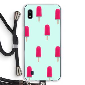 CaseCompany Waterijsje: Samsung Galaxy A10 Transparant Hoesje met koord