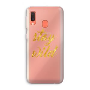 CaseCompany Stay wild: Samsung Galaxy A20e Transparant Hoesje