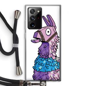 CaseCompany Lama: Samsung Galaxy Note 20 Ultra / Note 20 Ultra 5G Transparant Hoesje met koord