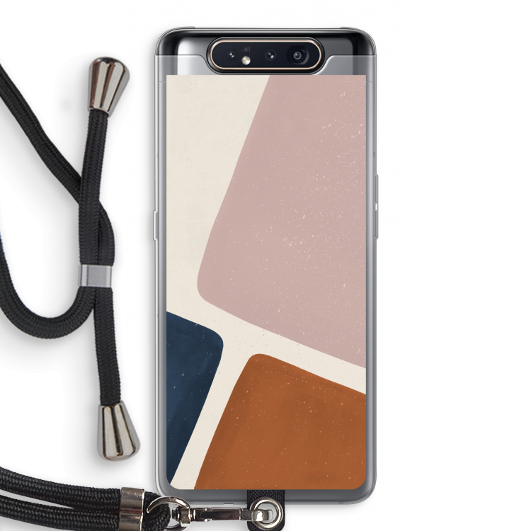 CaseCompany Geo #2: Samsung Galaxy A80 Transparant Hoesje met koord