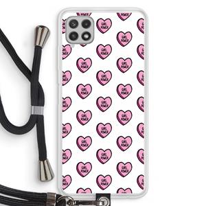 CaseCompany GIRL POWER: Samsung Galaxy A22 4G Transparant Hoesje met koord