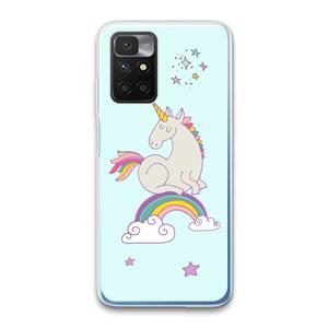 CaseCompany Regenboog eenhoorn: Xiaomi Redmi 10 Transparant Hoesje