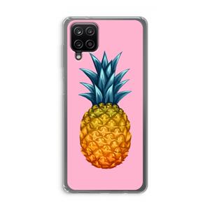CaseCompany Grote ananas: Samsung Galaxy A12 Transparant Hoesje