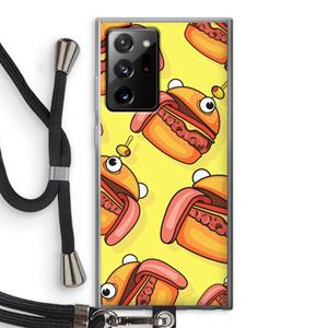 CaseCompany Hamburger: Samsung Galaxy Note 20 Ultra / Note 20 Ultra 5G Transparant Hoesje met koord