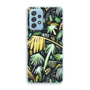CaseCompany Tropical Palms Dark: Samsung Galaxy A73 Transparant Hoesje