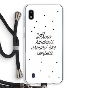 CaseCompany Confetti: Samsung Galaxy A10 Transparant Hoesje met koord