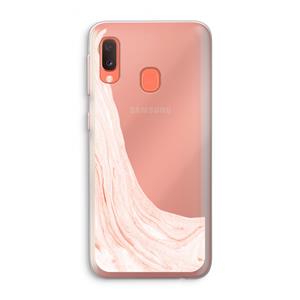 CaseCompany Peach bath: Samsung Galaxy A20e Transparant Hoesje