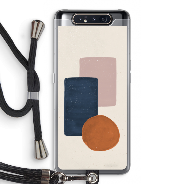 CaseCompany Geo #3: Samsung Galaxy A80 Transparant Hoesje met koord