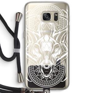 CaseCompany Oh Deer: Samsung Galaxy S7 Transparant Hoesje met koord