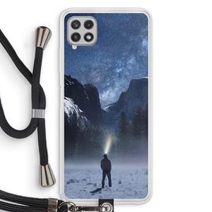 CaseCompany Wanderlust: Samsung Galaxy A22 4G Transparant Hoesje met koord