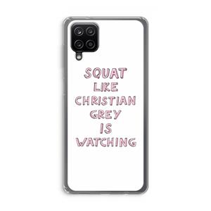 CaseCompany Christian Grey: Samsung Galaxy A12 Transparant Hoesje