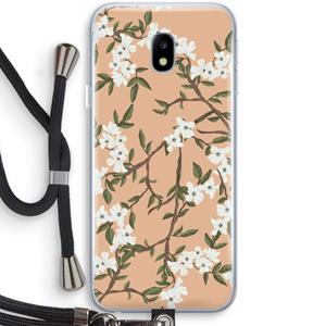 CaseCompany Blossoming spring: Samsung Galaxy J3 (2017) Transparant Hoesje met koord